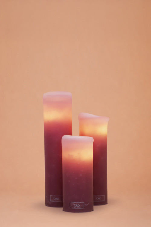 CIRO kaars Malva Regular Satin | Handgemaakt & Flameless
