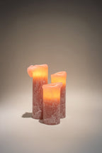 CIRO Set Short  Malva Stone | Flameless candlelight