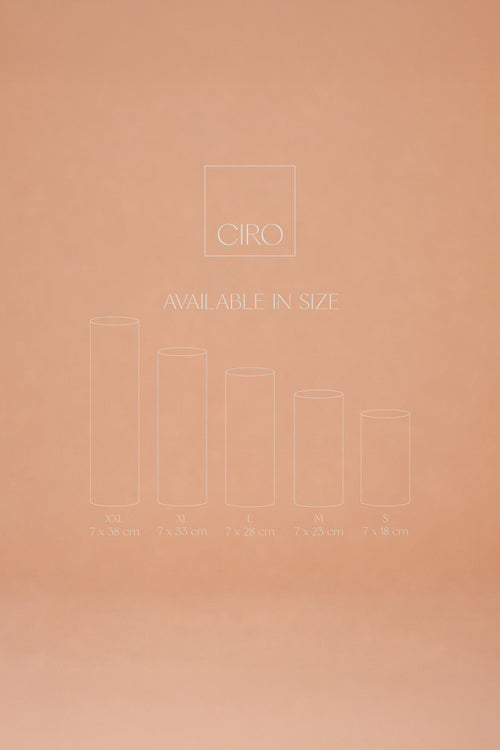 CIRO kaars Alba Regular Stone | Handgemaakt & Flameless